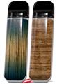 Skin Decal Wrap 2 Pack for Smok Novo v1 Exotic Wood Zebra Wood Vertical Burst Deep Blue VAPE NOT INCLUDED