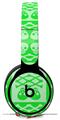 WraptorSkinz Skin Skin Decal Wrap works with Beats Solo Pro (Original) Headphones Skull And Crossbones Pattern Green Skin Only BEATS NOT INCLUDED