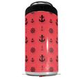 WraptorSkinz Skin Decal Wrap compatible with Yeti 16oz Tall Colster Can Cooler Insulator Nautical Anchors Away 02 Coral (COOLER NOT INCLUDED)