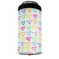 WraptorSkinz Skin Decal Wrap compatible with Yeti 16oz Tall Colster Can Cooler Insulator Kearas Hearts White (COOLER NOT INCLUDED)