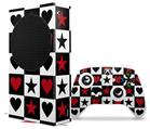 WraptorSkinz Skin Wrap compatible with the 2020 XBOX Series S Console and Controller Hearts and Stars Red (XBOX NOT INCLUDED)