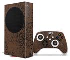 WraptorSkinz Skin Wrap compatible with the 2020 XBOX Series S Console and Controller Folder Doodles Chocolate Brown (XBOX NOT INCLUDED)