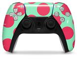 WraptorSkinz Skin Wrap compatible with the Sony PS5 DualSense Controller Kearas Polka Dots Pink And Blue (CONTROLLER NOT INCLUDED)