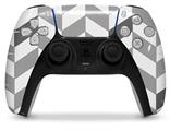 WraptorSkinz Skin Wrap compatible with the Sony PS5 DualSense Controller Chevrons Gray And Charcoal (CONTROLLER NOT INCLUDED)