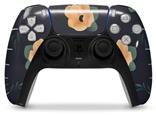 WraptorSkinz Skin Wrap compatible with the Sony PS5 DualSense Controller Poppy Orange Navy (CONTROLLER NOT INCLUDED)