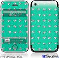iPhone 3GS Skin - Paper Planes Turquoise
