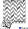 Decal Skin compatible with Sony PS3 Slim Chevrons Gray And Charcoal