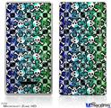 Zune HD Skin - Splatter Girly Skull Rainbow
