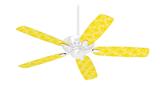 Wavey Yellow - Ceiling Fan Skin Kit fits most 42 inch fans (FAN and BLADES SOLD SEPARATELY)