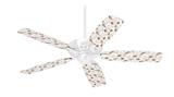 Sea Shells 02 White - Ceiling Fan Skin Kit fits most 42 inch fans (FAN and BLADES SOLD SEPARATELY)