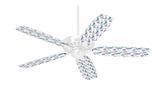 Seahorses and Shells White - Ceiling Fan Skin Kit fits most 42 inch fans (FAN and BLADES SOLD SEPARATELY)