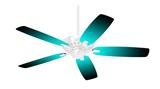 Smooth Fades Neon Teal Black - Ceiling Fan Skin Kit fits most 42 inch fans (FAN and BLADES SOLD SEPARATELY)