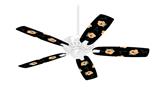 Poppy Orange Black - Ceiling Fan Skin Kit fits most 42 inch fans (FAN and BLADES SOLD SEPARATELY)