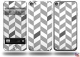 Chevrons Gray And Charcoal Decal Style Vinyl Skin - fits Apple iPod Touch 5G (IPOD NOT INCLUDED)