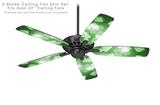 Bokeh Squared Green - Ceiling Fan Skin Kit fits most 52 inch fans (FAN and BLADES SOLD SEPARATELY)