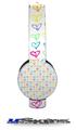 Kearas Hearts White Decal Style Skin (fits Sol Republic Tracks Headphones - HEADPHONES NOT INCLUDED) 