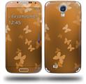 Bokeh Butterflies Orange - Decal Style Skin (fits Samsung Galaxy S IV S4)