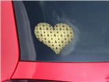 Nautical Anchors Away 02 Yellow Sunshine - I Heart Love Car Window Decal 6.5 x 5.5 inches